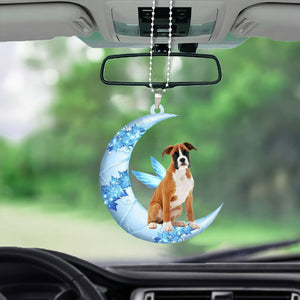 Boxer Angel From The Moon Car Hanging Ornament