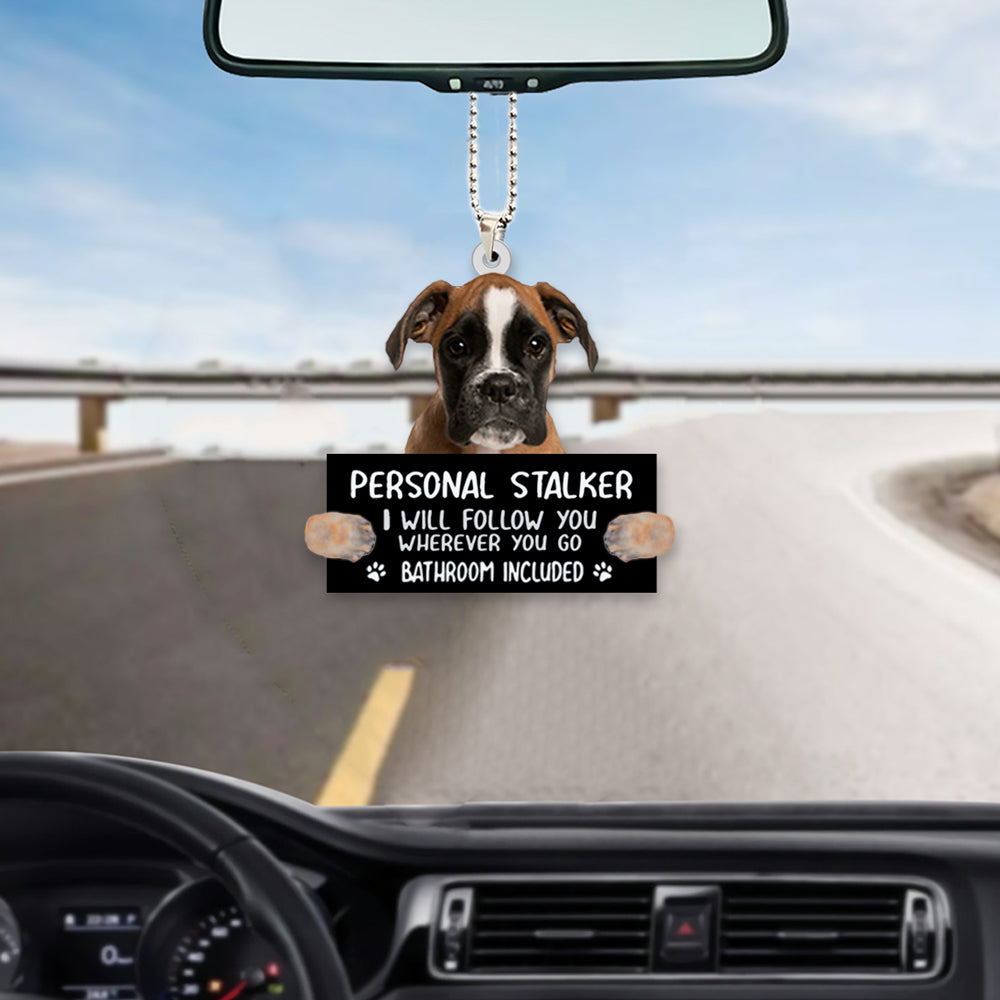 Boxer Personal Stalker Car Hanging Ornament
