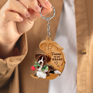 Boxer Forever In My Heart Flat Acrylic Keychain