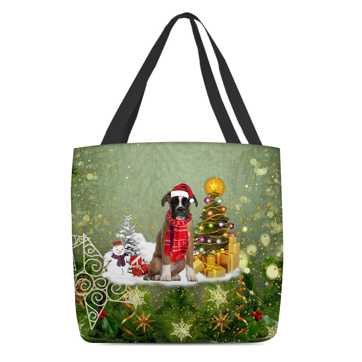 Boxer Merry Christmas Tote Bag