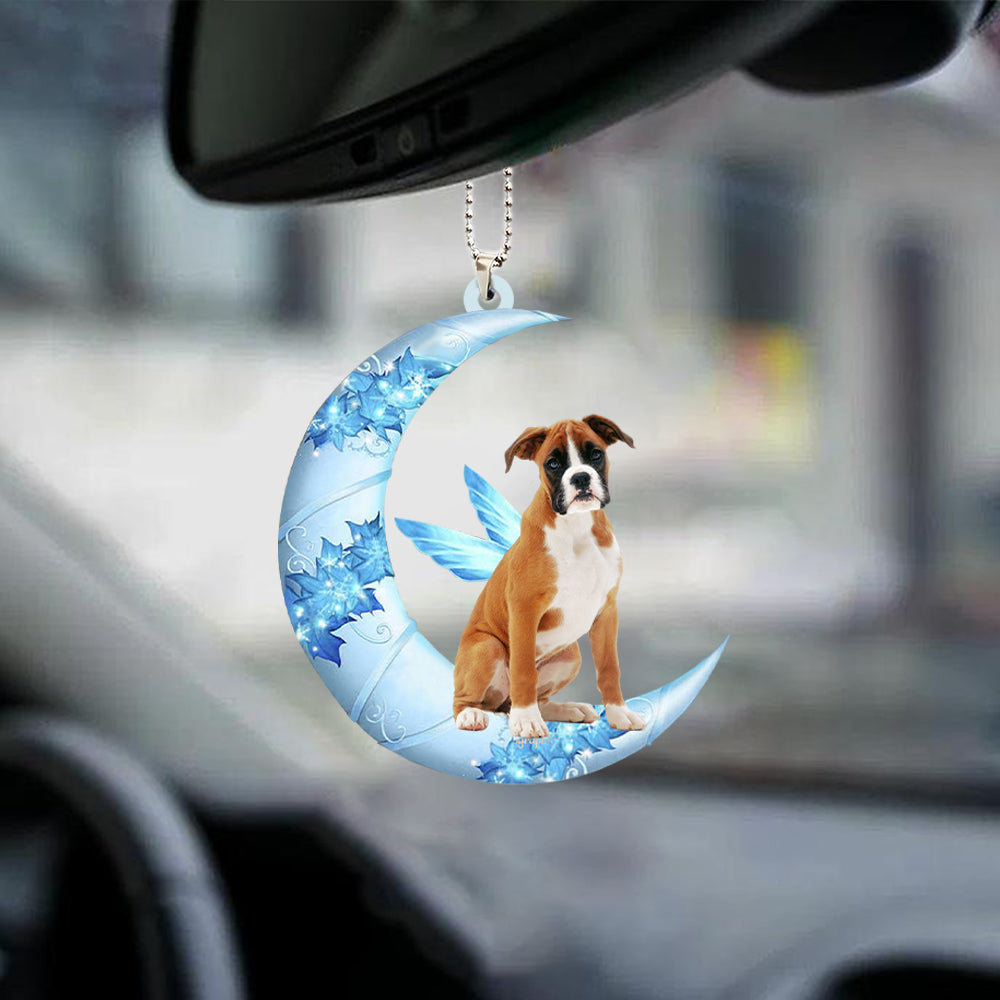 Boxer Angel From The Moon Car Hanging Ornament