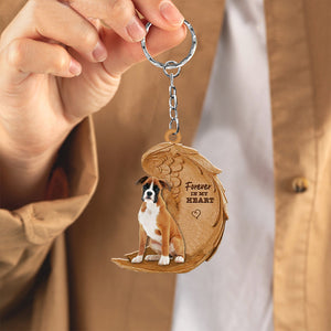 Boxer Forever In My Heart Flat Acrylic Keychain