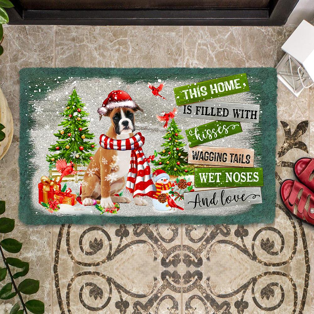 This Home Is Filled With Kisses/ Boxer Doormat