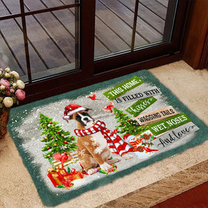 This Home Is Filled With Kisses/ Boxer Doormat