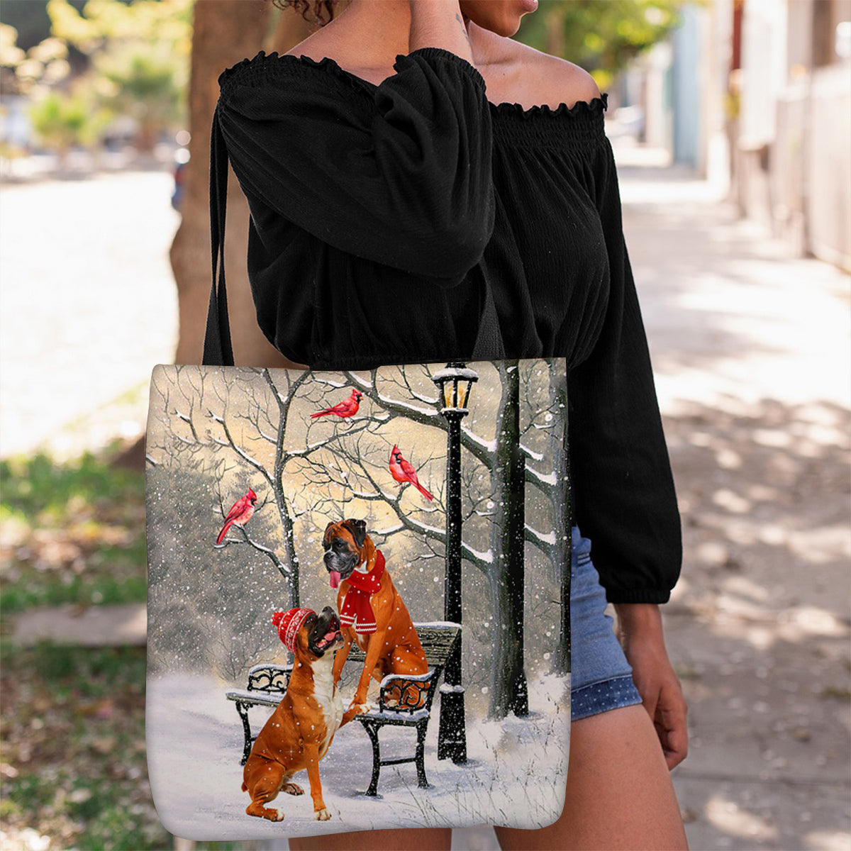 Boxer Hello Christmas/Winter/New Year Tote Bag