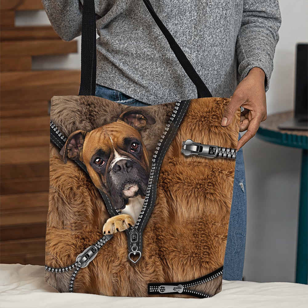 Boxer All Over Printed Tote Bag