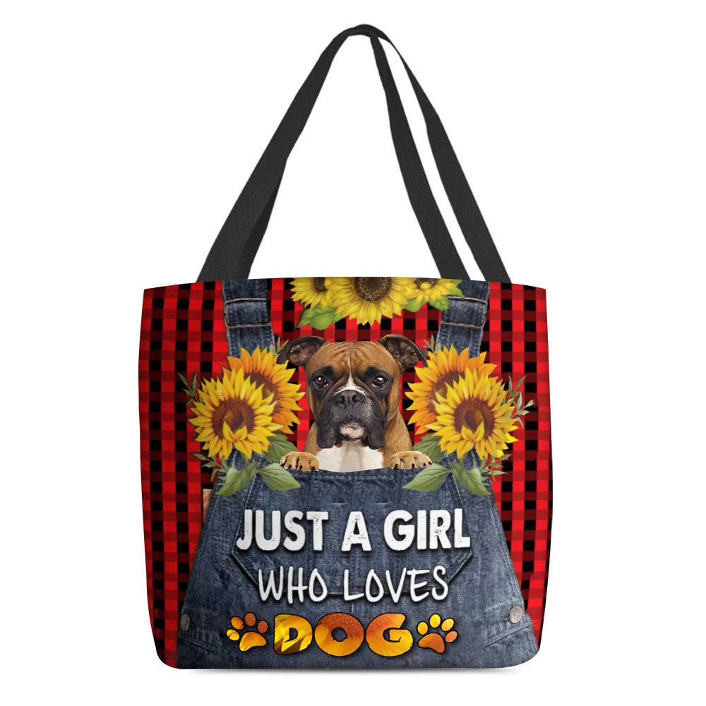 Boxer-Just A Girl Who Loves Dog Tote Bag