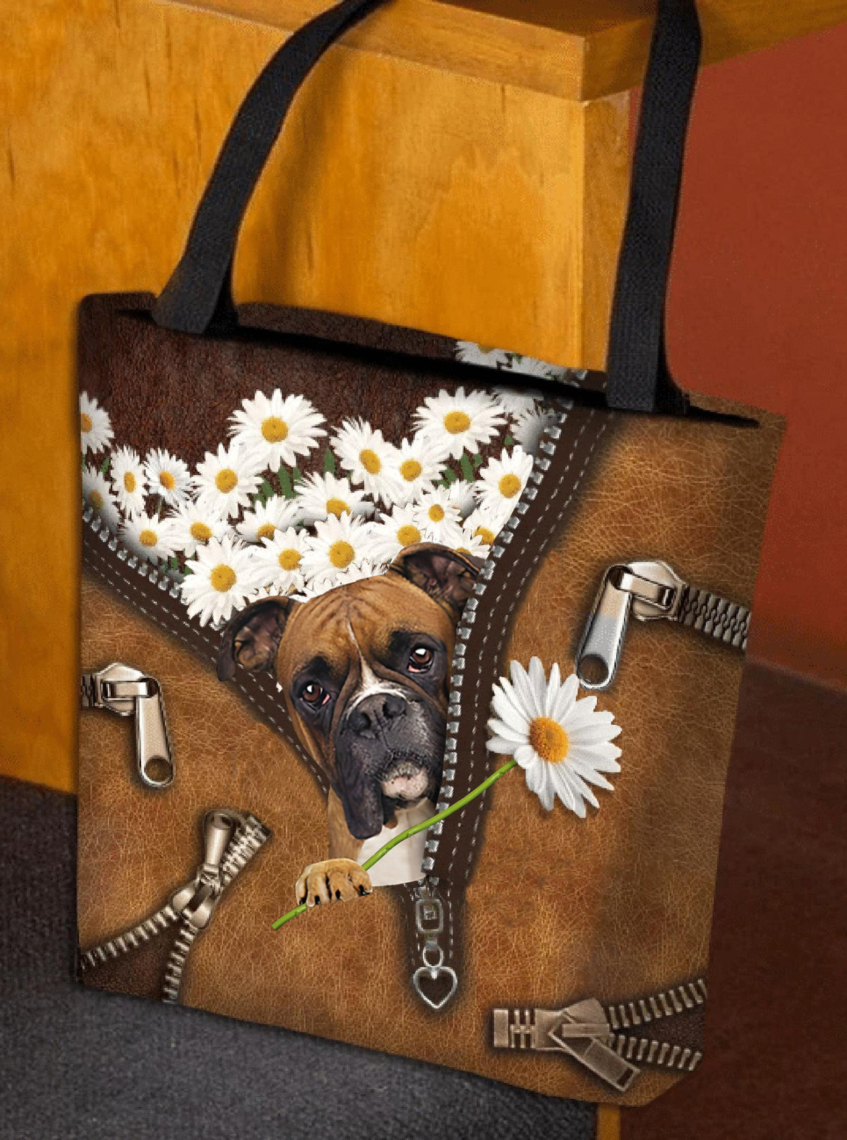 Boxer Daisy Women Tote Bag