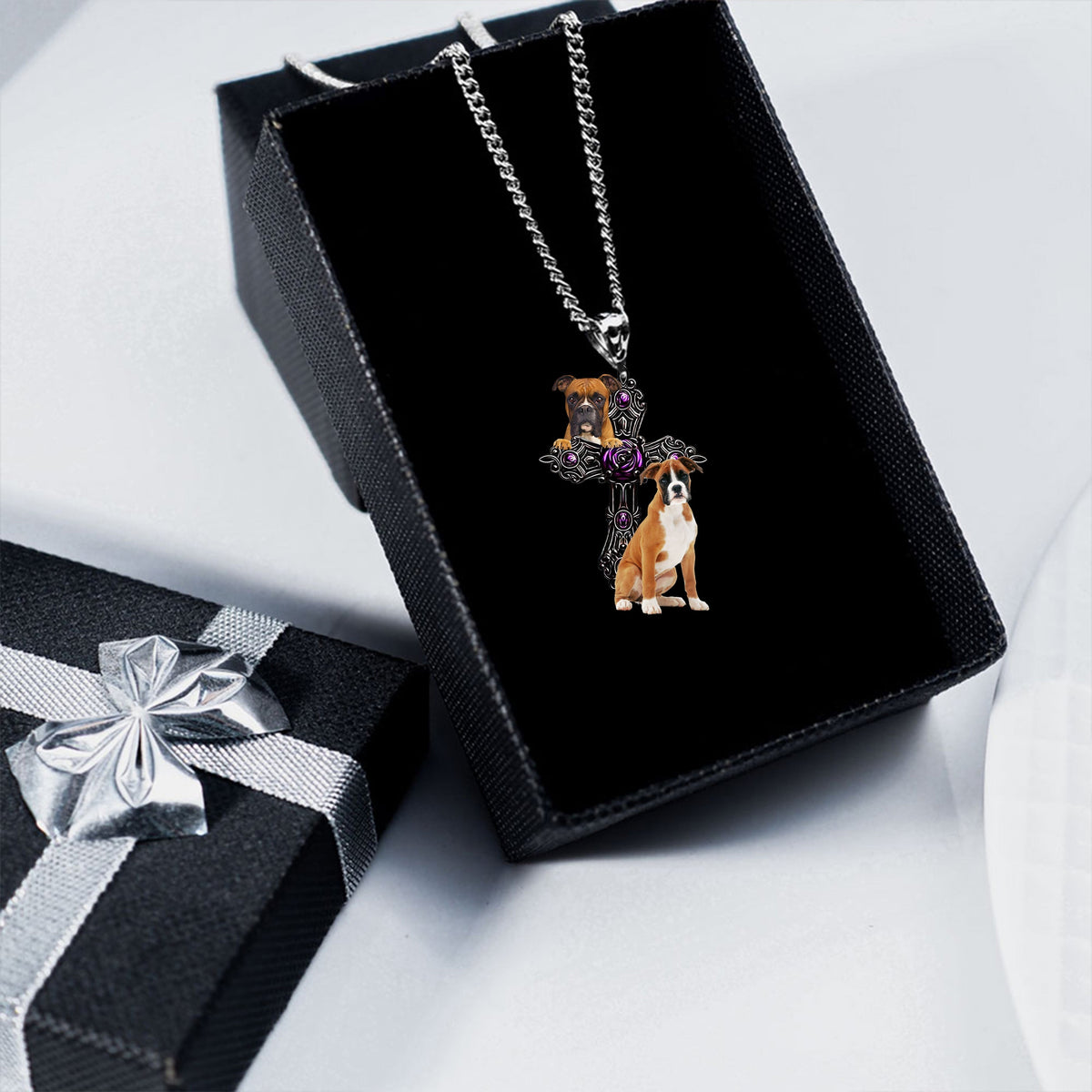 Boxer Pray For God Stainless Steel Necklace