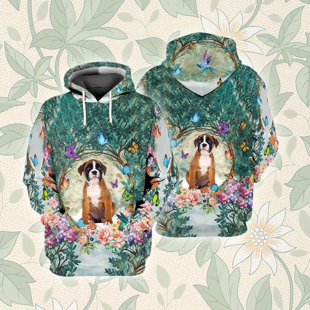 Boxer Among Forest Unisex Hoodie