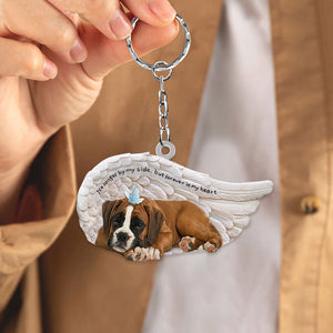 Boxer Sleeping Angel - Forever In My Heart Acrylic Keychain