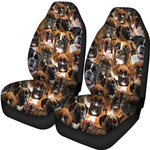 A Bunch Of Boxers Car Seat Cover