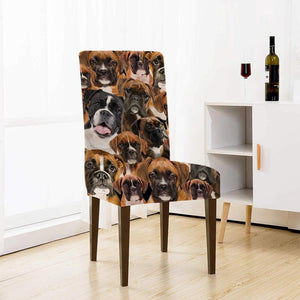 A Bunch Of Boxers Chair Cover/Great Gift Idea For Dog Lovers