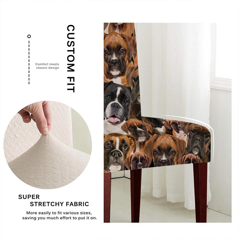 A Bunch Of Boxers Chair Cover/Great Gift Idea For Dog Lovers