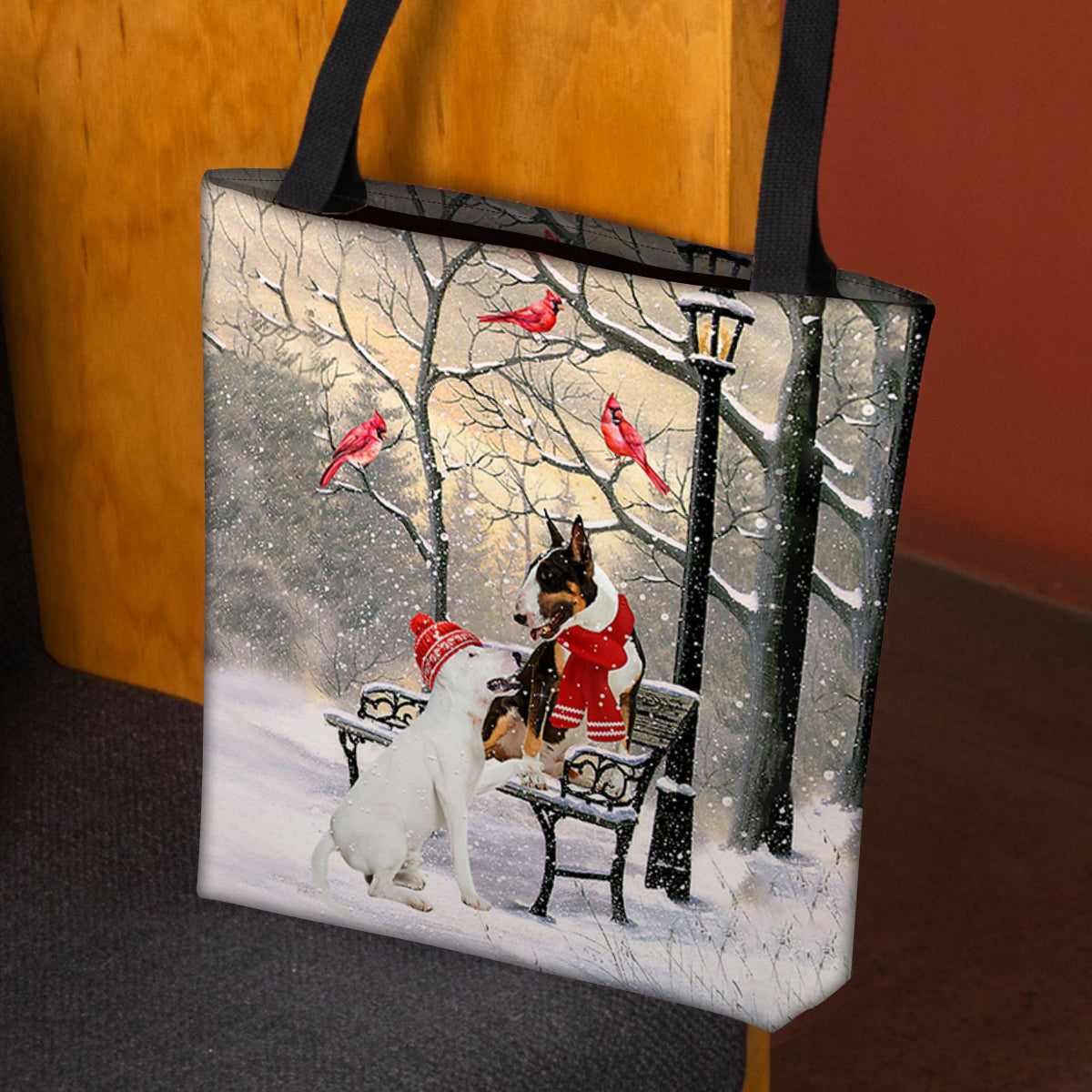 Bull Terrier Hello Christmas/Winter/New Year Tote Bag