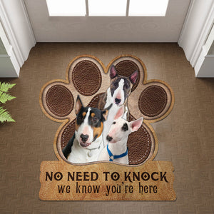 Bull Terrier5 No Need To Knock We Know You're Here Custom Doormat