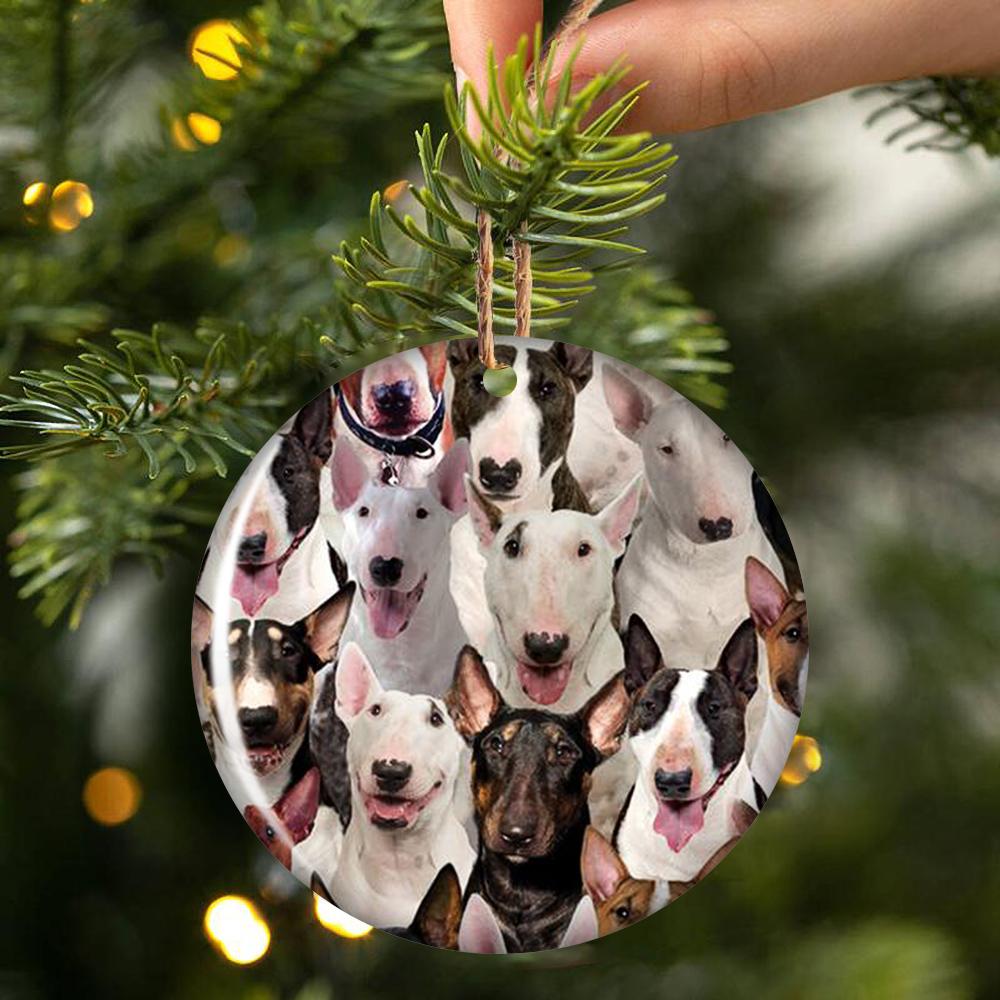 A Bunch Of Bull Terriers Porcelain/Ceramic Ornament