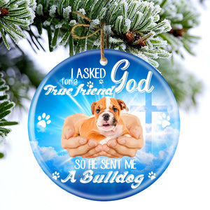 God Send Me A/An Bulldog Porcelain/Ceramic Ornament