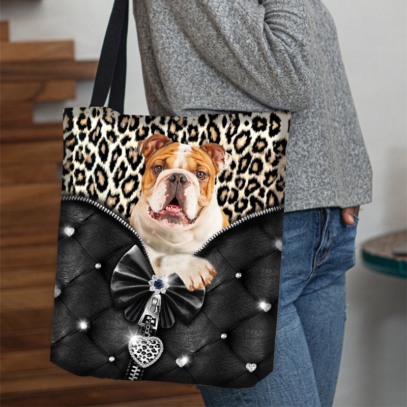 2022 New Release Bulldog 3 All Over Printed Tote Bag