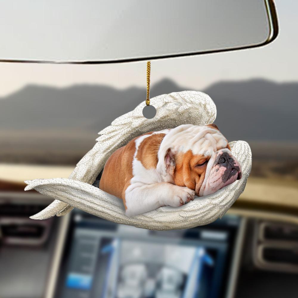 Bulldog Sleeping Angel Ornament Sleeping Angel Car Hanging Ornament