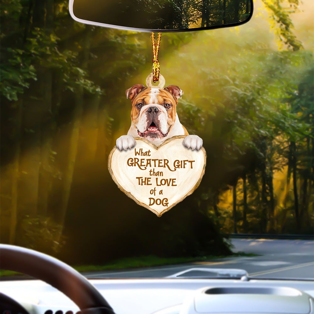Bulldog Greater Gift Car Hanging Ornament