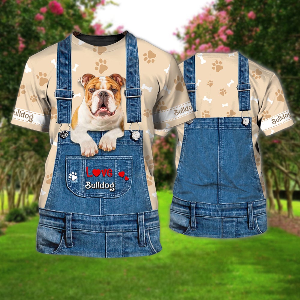 Love Bulldog Cute Unisex T-shirt
