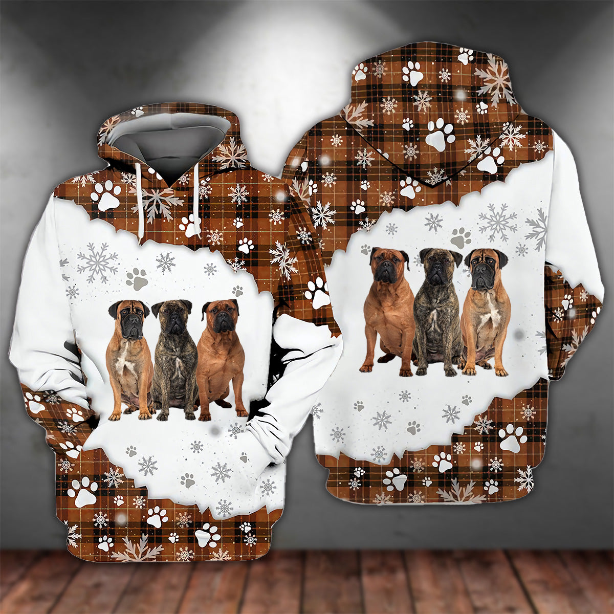 Bull mastiff Happy Holiday Unisex Hoodie