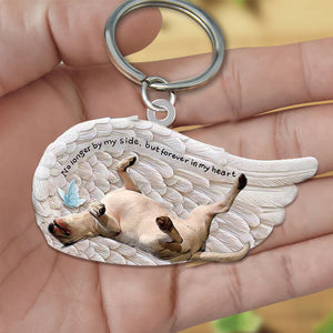 Bull Terrier Sleeping Angel - Forever In My Heart Acrylic Keychain