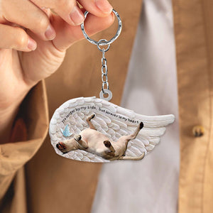 Bull Terrier Sleeping Angel - Forever In My Heart Acrylic Keychain