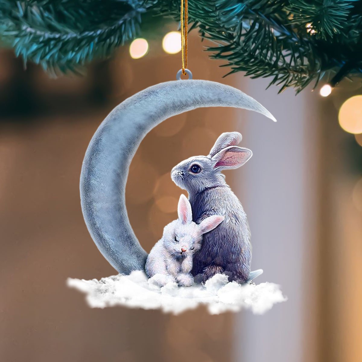 Bunny Blue Moon Hanging Ornament