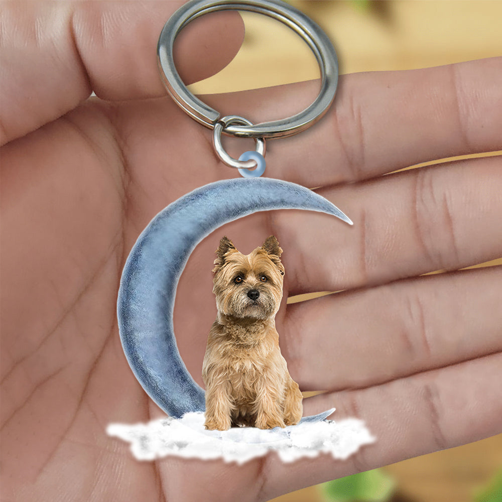Cairn Terrier On The Moon Flat Acrylic Keychain