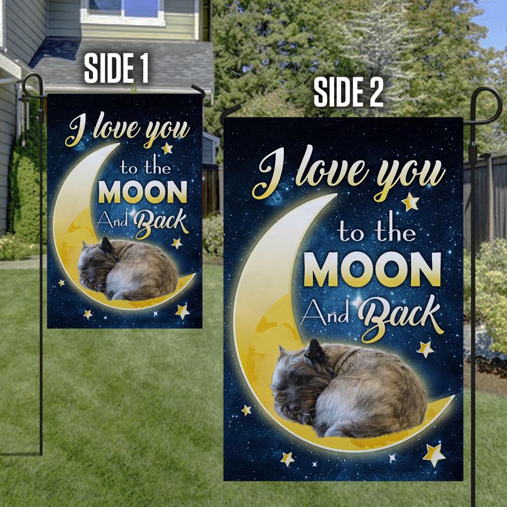 Cairn Terrier I Love You To The Moon And Back Garden Flag