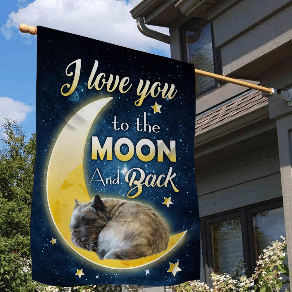 Cairn Terrier I Love You To The Moon And Back Garden Flag