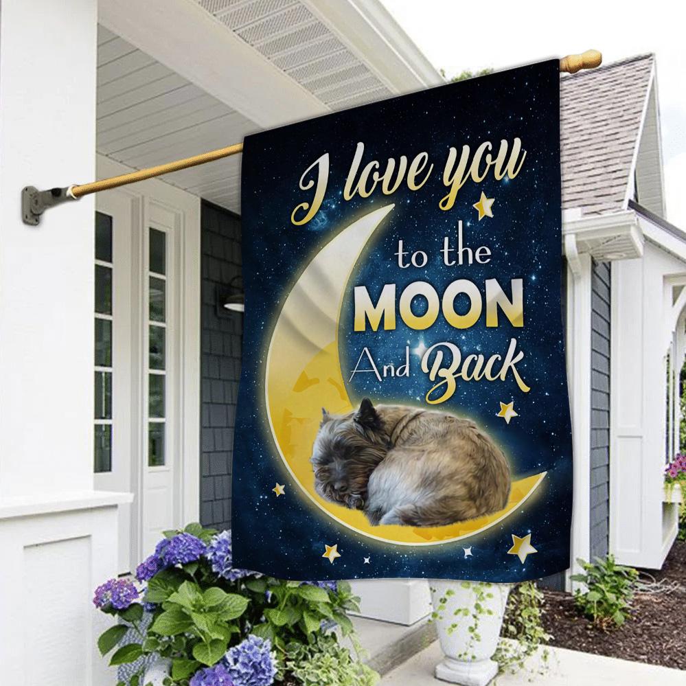 Cairn Terrier I Love You To The Moon And Back Garden Flag