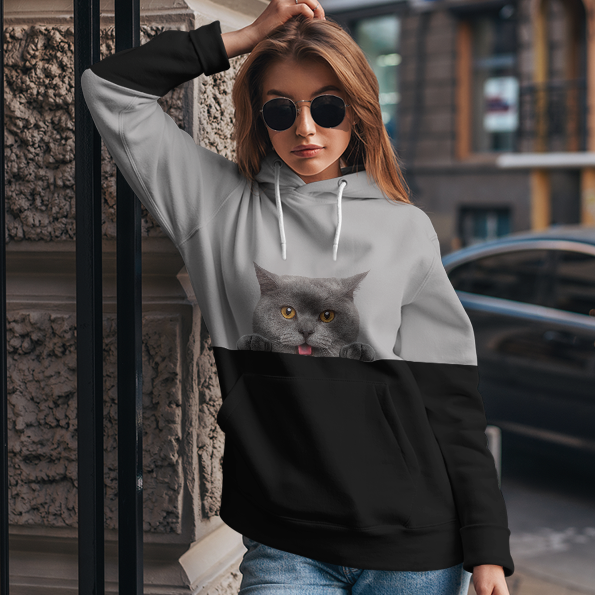 Can You See Me - British Shorthair Cat Hoodie V1