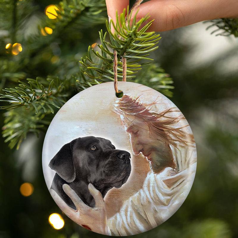 New Release -Cane Corso With God Porcelain/Ceramic Ornament