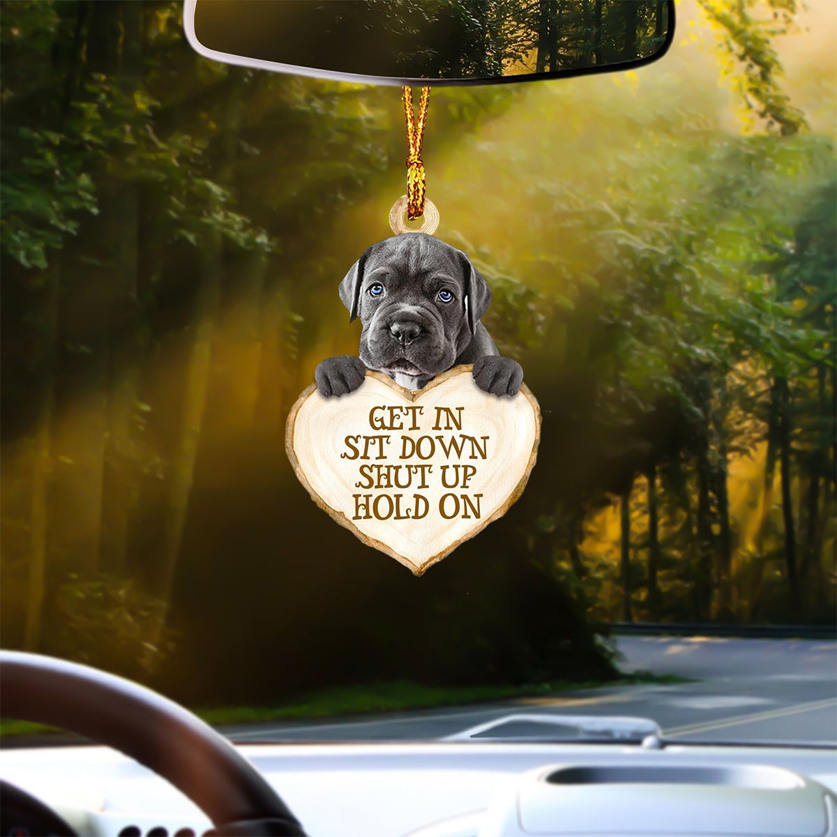 Cane Corso Heart Shape Get In Car Hanging Ornament