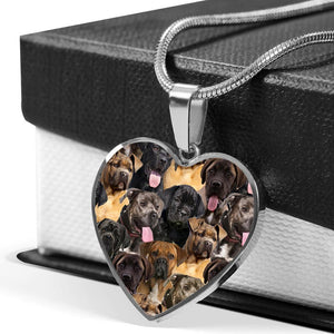 A Bunch Of Cane Corsos Heart Necklace