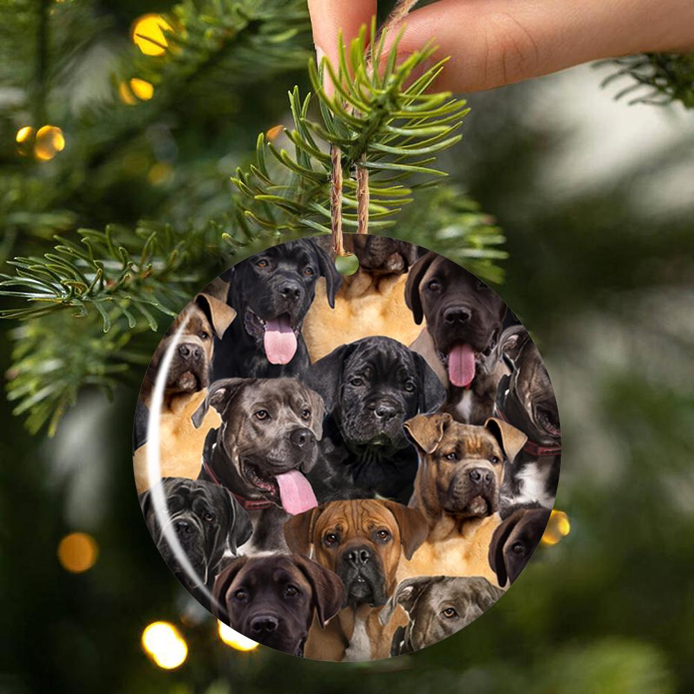A Bunch Of Cane Corsos Porcelain/Ceramic Ornament