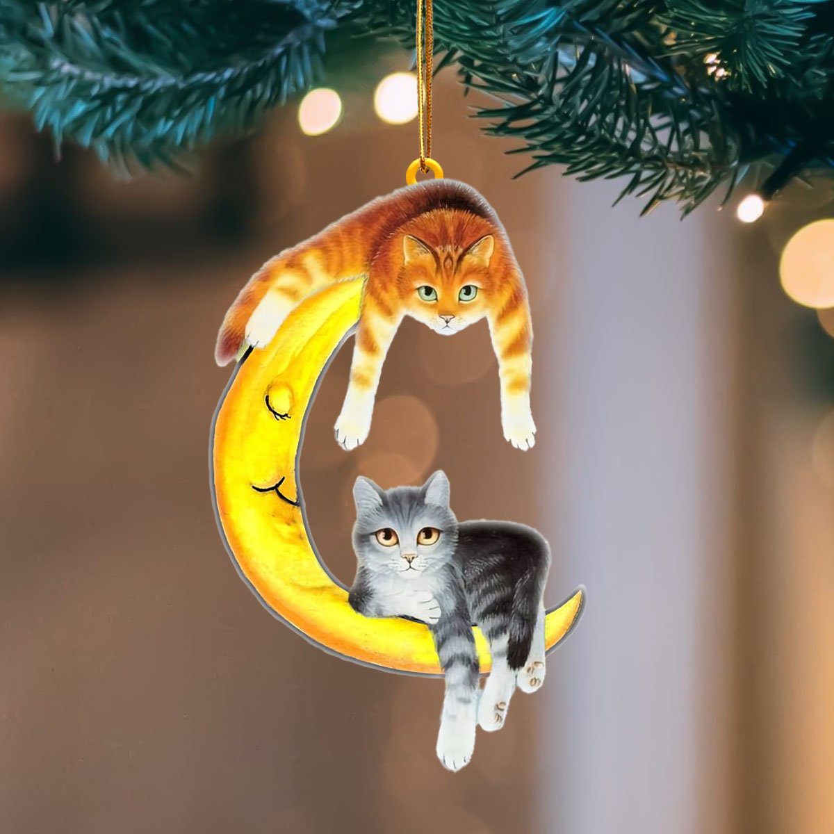 Cat Blue Moon Hanging Ornament