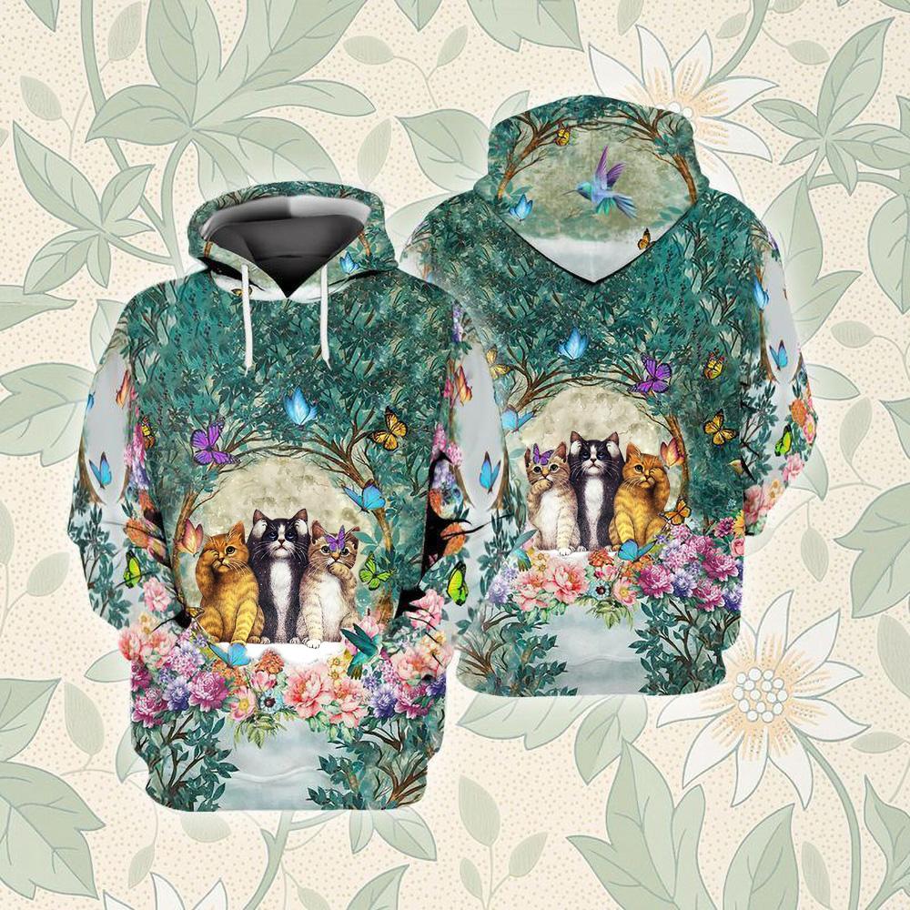 Cats Among Forest Unisex Hoodie