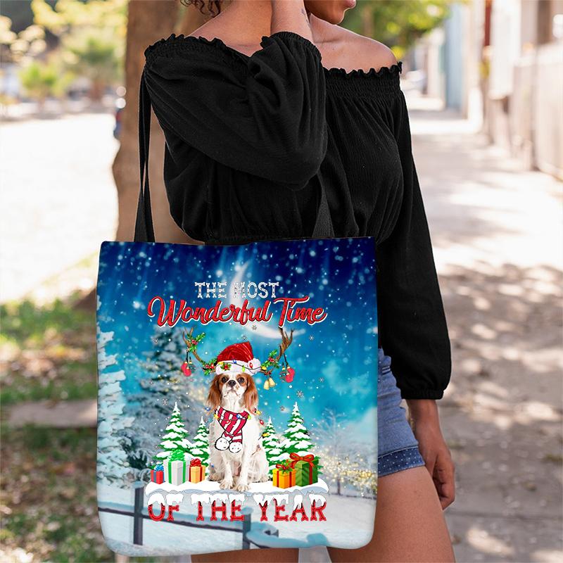 Cavalier King Charles Spaniel 02 Christmas Tote Bag