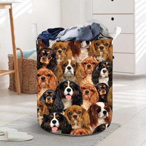 A Bunch Of Cavalier King Charles Spaniels Laundry Basket