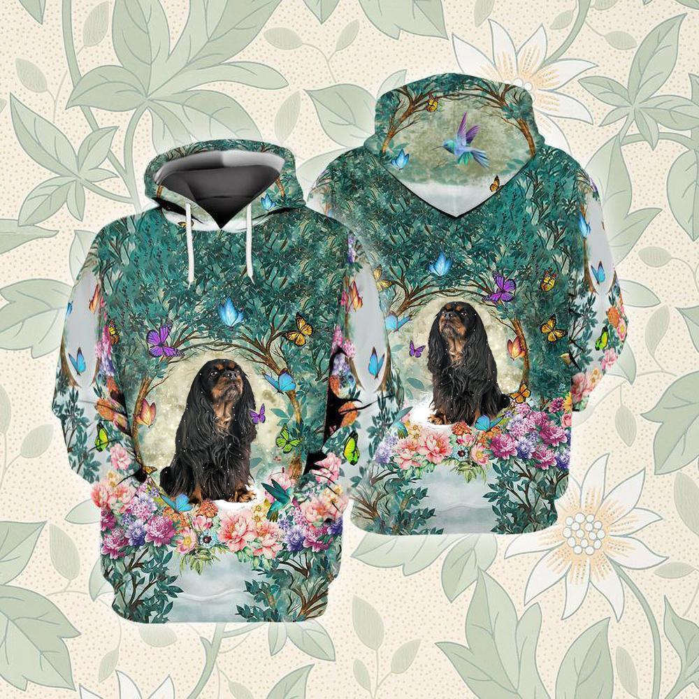 Cavalier King Charles Spaniel Among Forest Unisex Hoodie