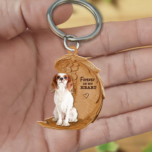 Cavalier King Charles Spaniel Forever In My Heart Flat Acrylic Keychain