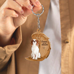 Cavalier King Charles Spaniel Forever In My Heart Flat Acrylic Keychain