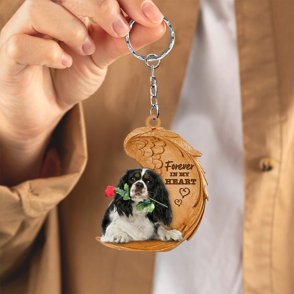 Cavalier King Charles Spaniel Forever In My Heart Flat Acrylic Keychain