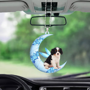 Cavalier King Charles Spaniel 06 Angel From The Moon Car Hanging Ornament