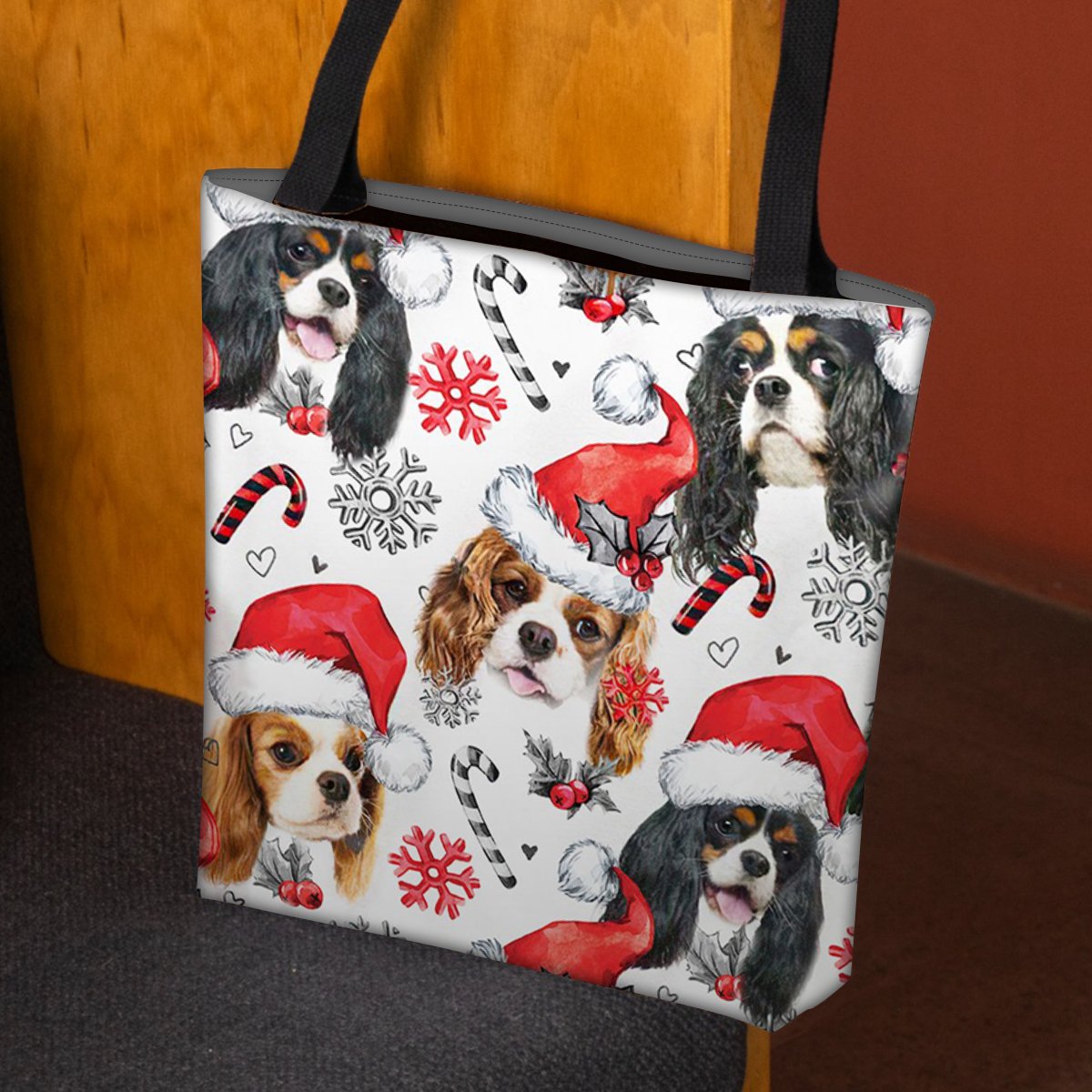 Cavalier King Charles Spaniel Merry Christmas Tote Bag