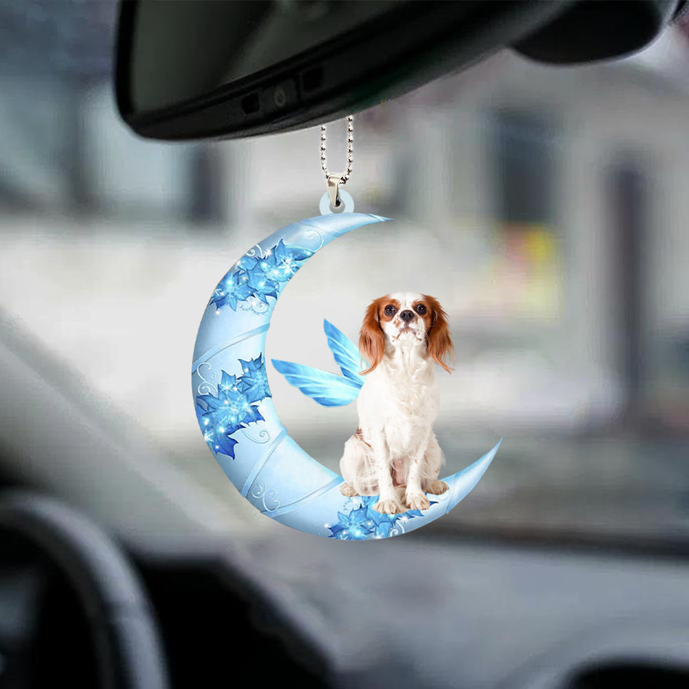 Cavalier King Charles Spaniel 2 Angel From The Moon Car Hanging Ornament